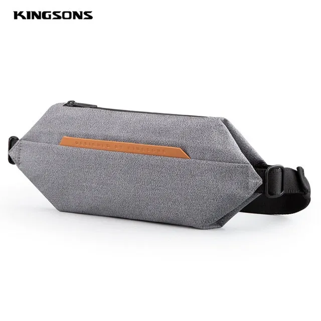 Kingsons New Male Anti-theft Bagpack Men Sling One Shoulder Bag Boy Waterproof Tr