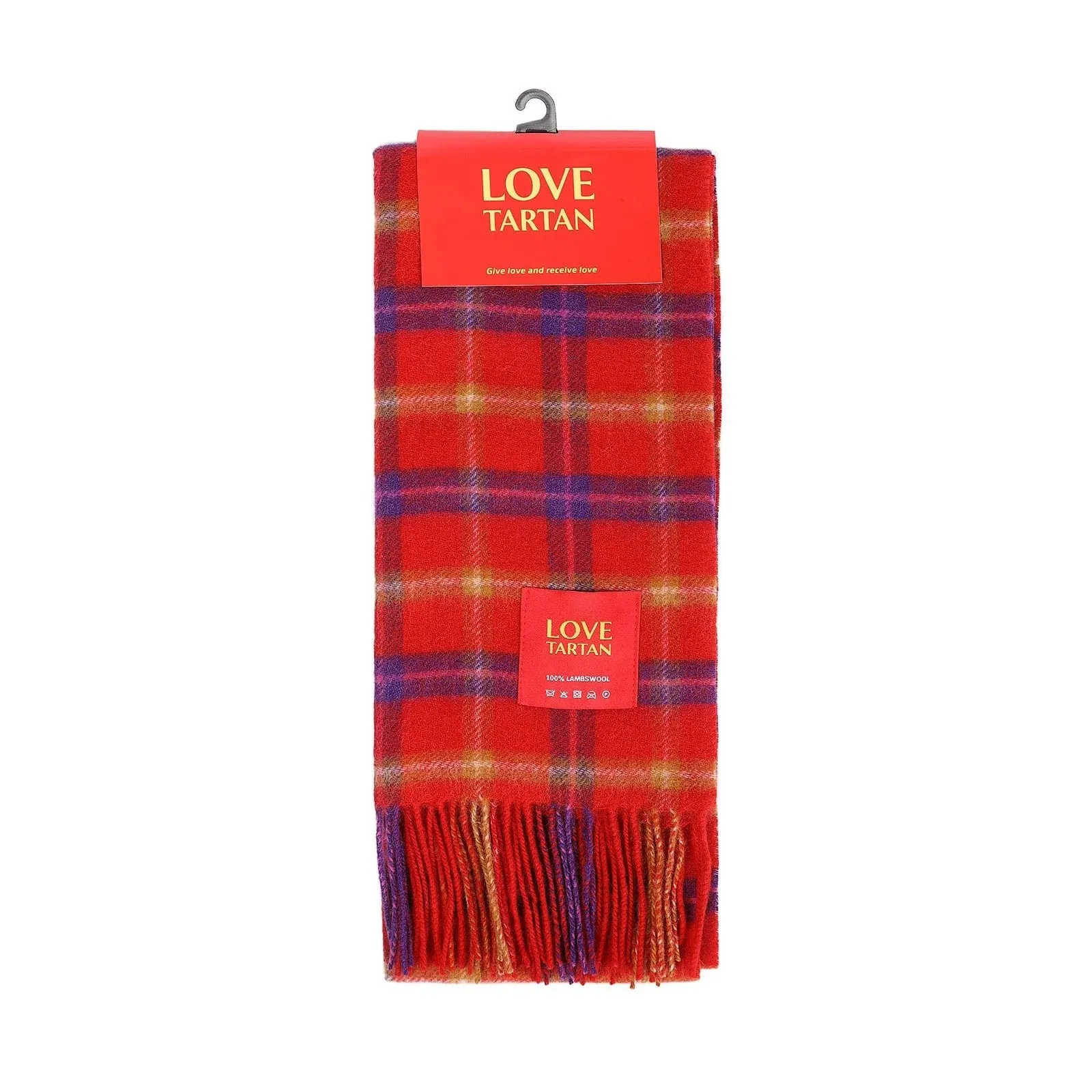 Lambswool Scottish Tartan Clan Scarf: FORBES-MACDONALD