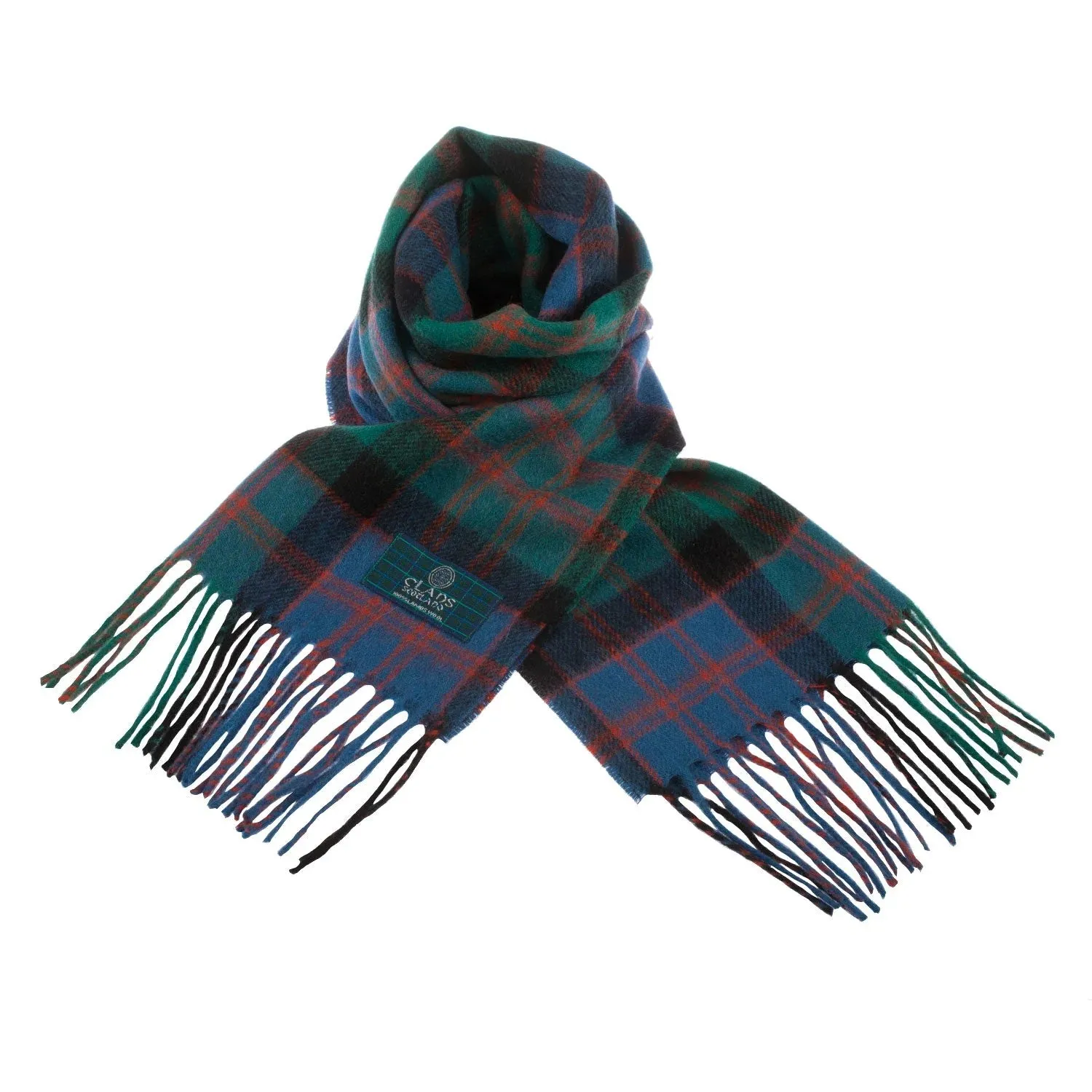 Lambswool Scottish Tartan Clan Scarf: FORBES-MACDONALD