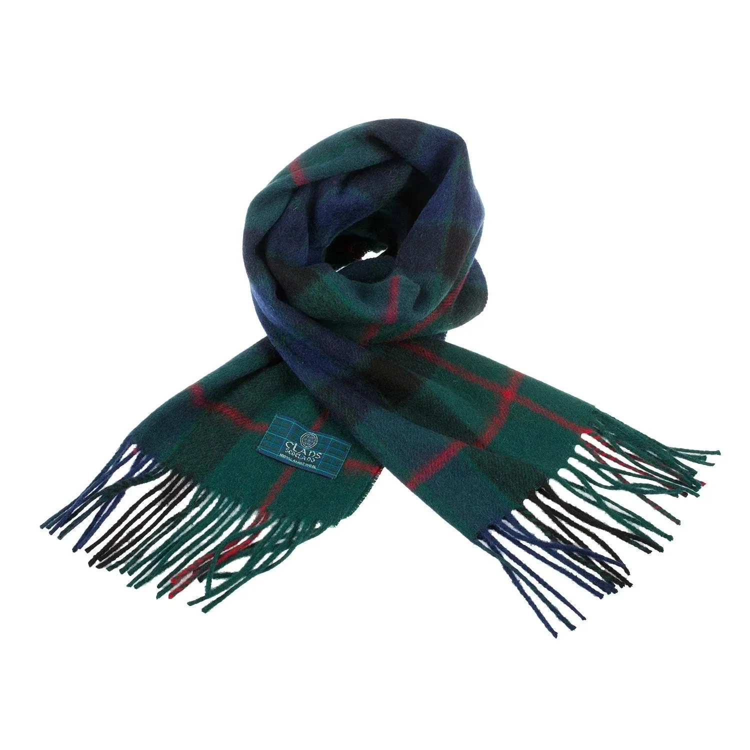 Lambswool Scottish Tartan Clan Scarf: FORBES-MACDONALD