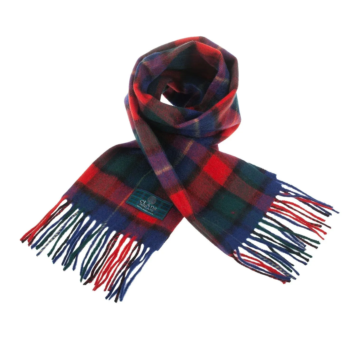 Lambswool Scottish Tartan Clan Scarf: FORBES-MACDONALD