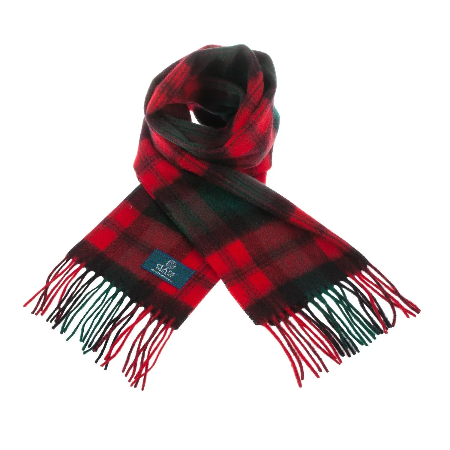 Lambswool Scottish Tartan Clan Scarf: FORBES-MACDONALD