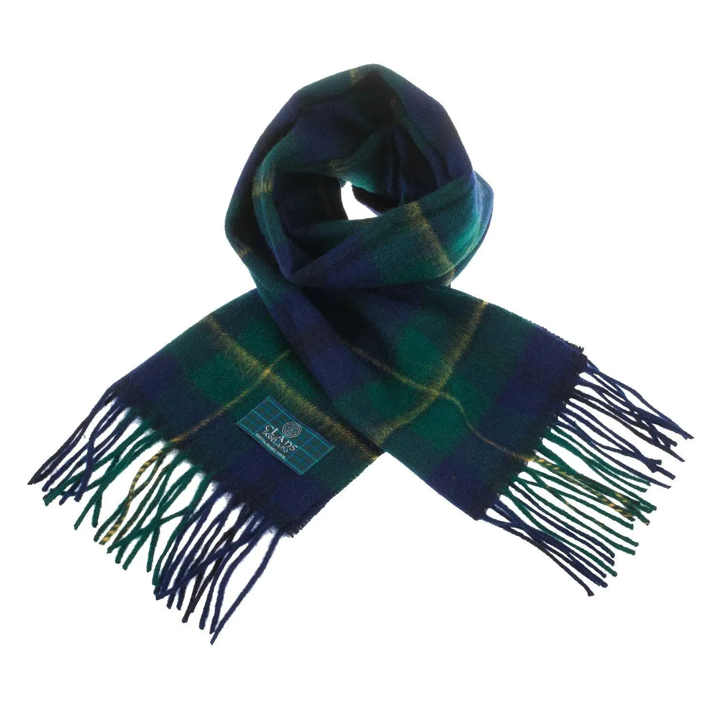 Lambswool Scottish Tartan Clan Scarf: FORBES-MACDONALD