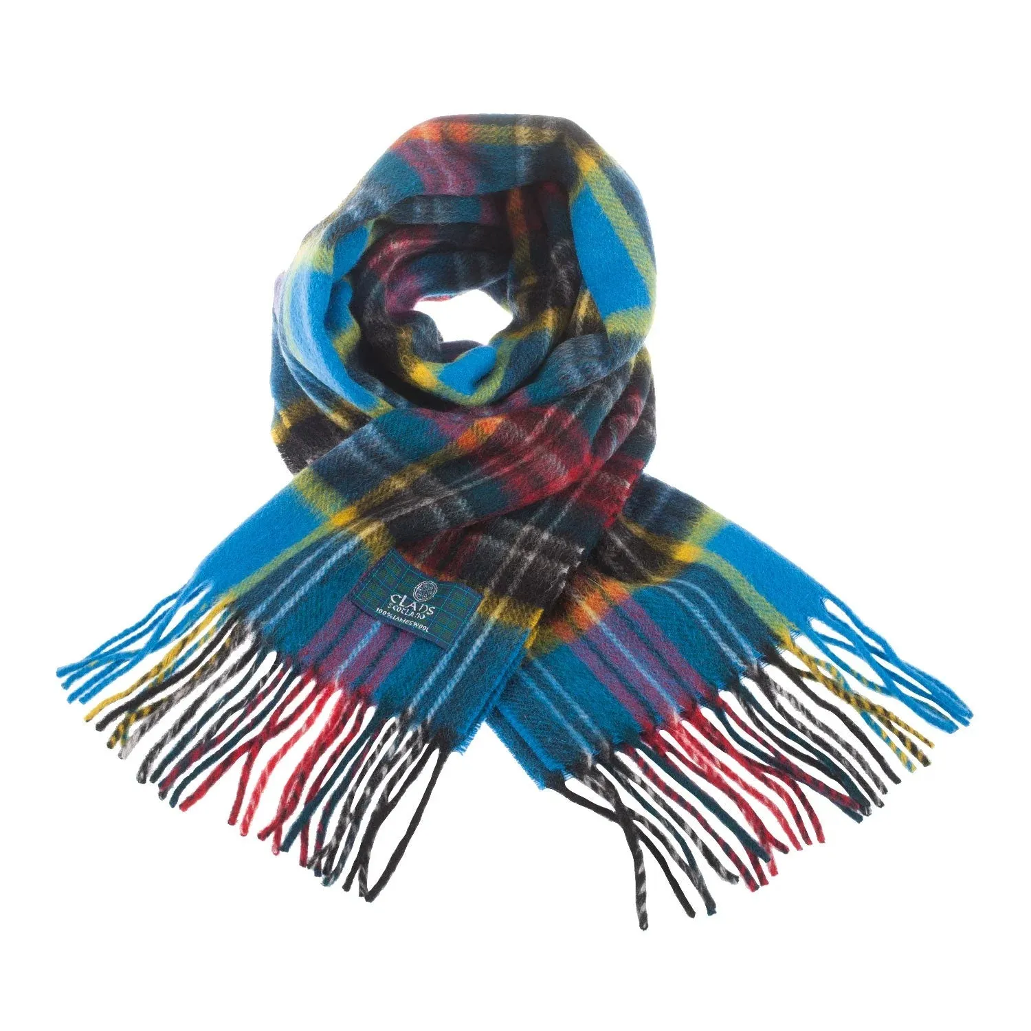 Lambswool Scottish Tartan Clan Scarf: FORBES-MACDONALD