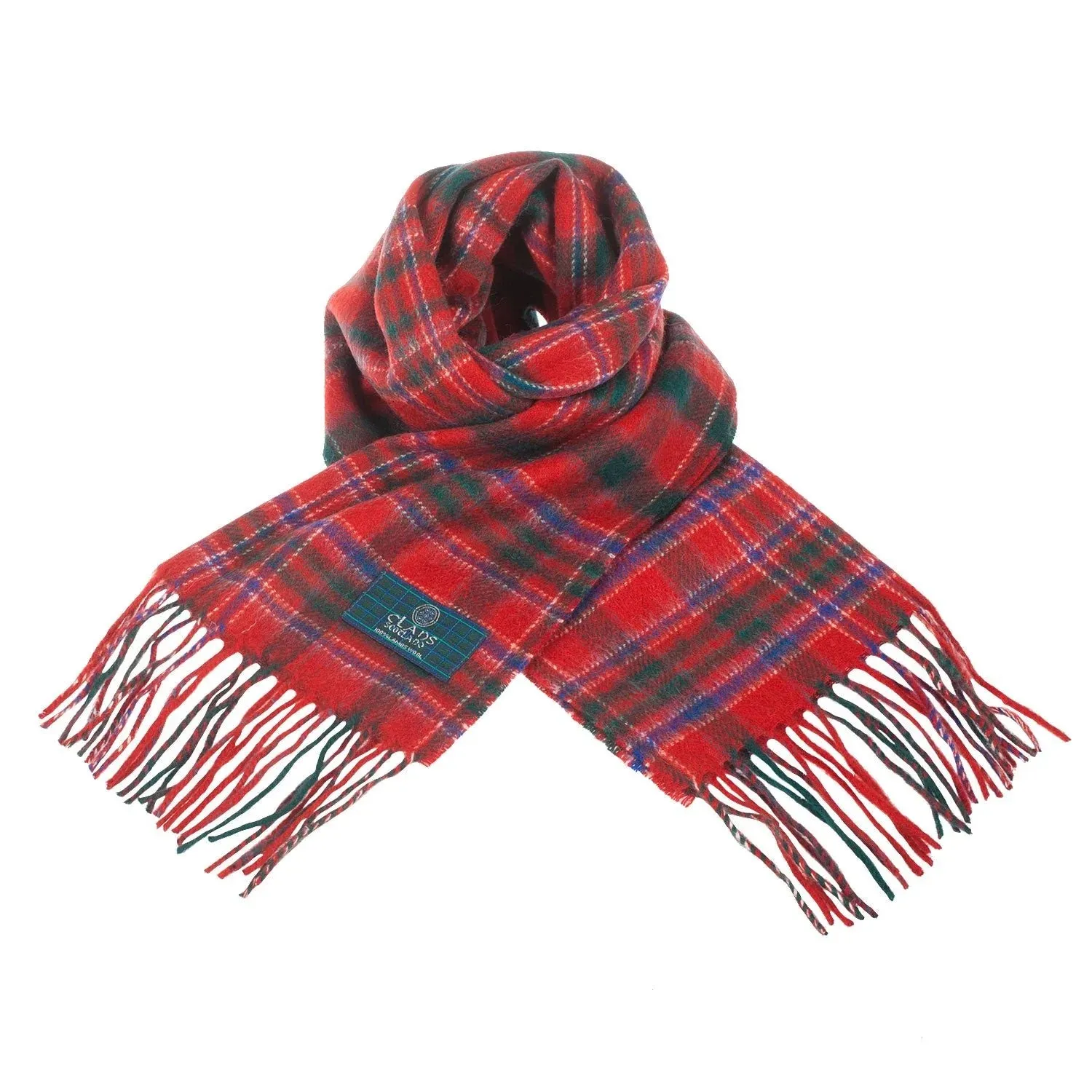 Lambswool Scottish Tartan Clan Scarf: FORBES-MACDONALD