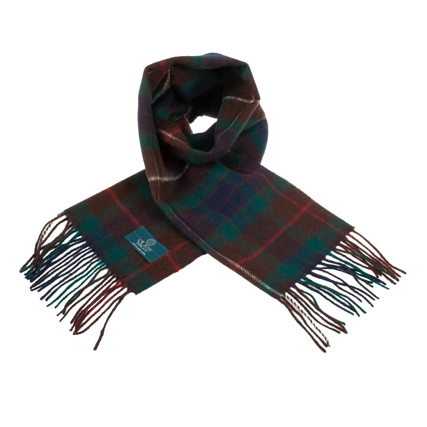 Lambswool Scottish Tartan Clan Scarf: FORBES-MACDONALD