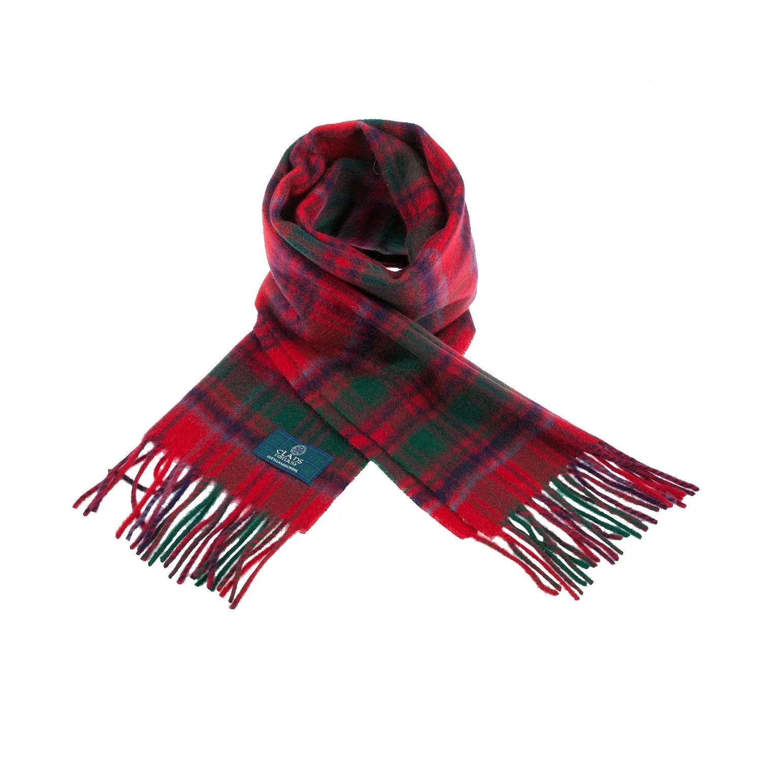 Lambswool Scottish Tartan Clan Scarf: FORBES-MACDONALD