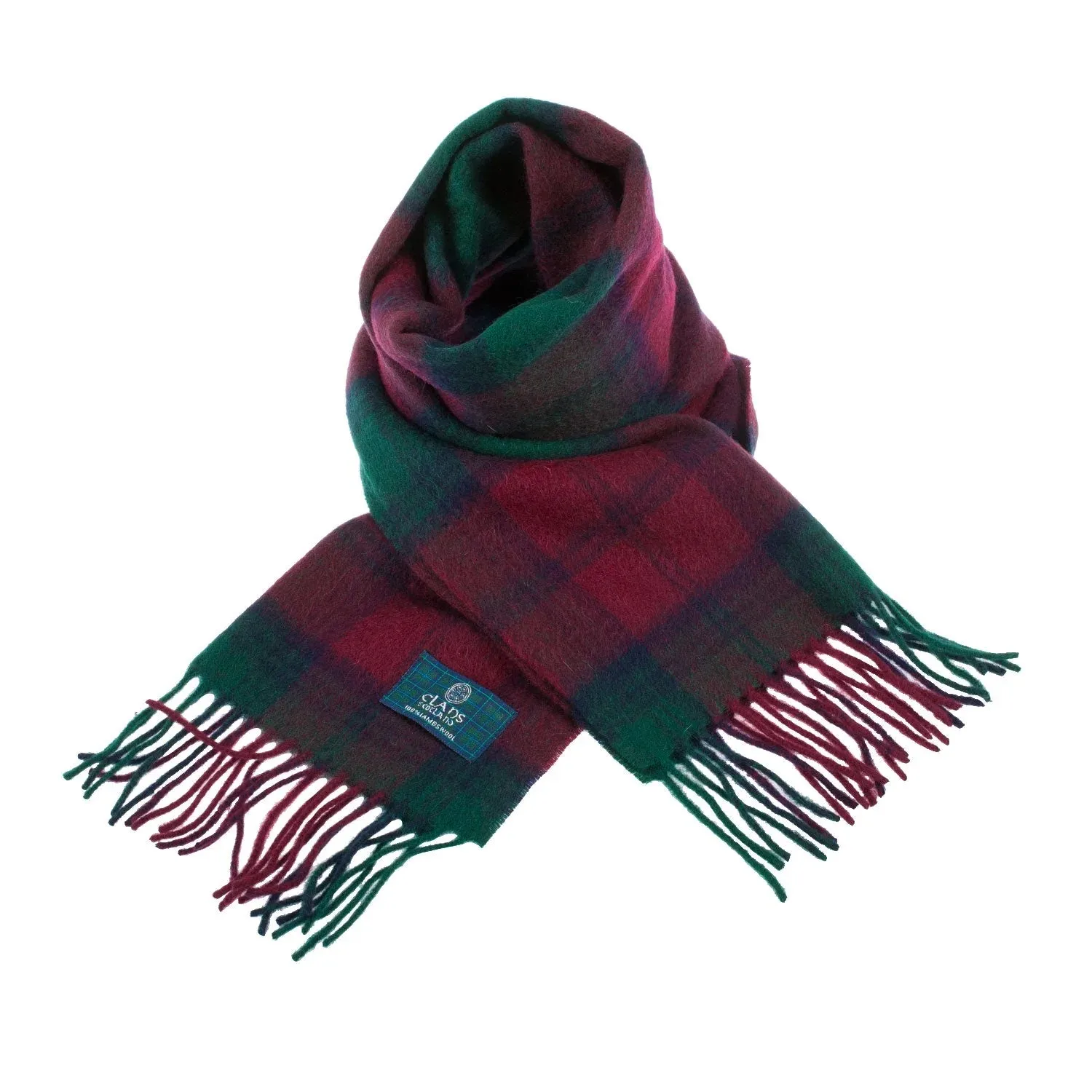 Lambswool Scottish Tartan Clan Scarf: FORBES-MACDONALD