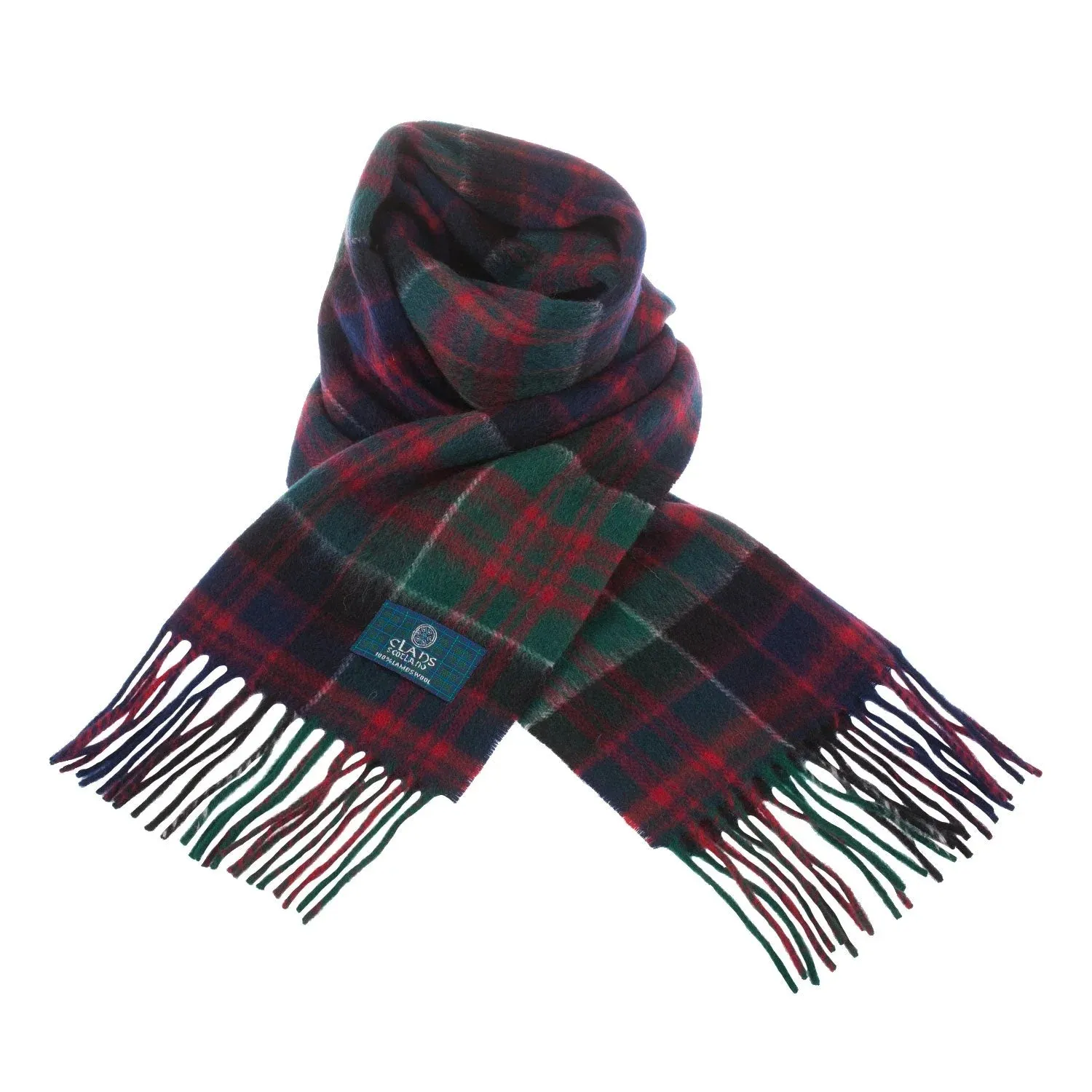 Lambswool Scottish Tartan Clan Scarf: FORBES-MACDONALD