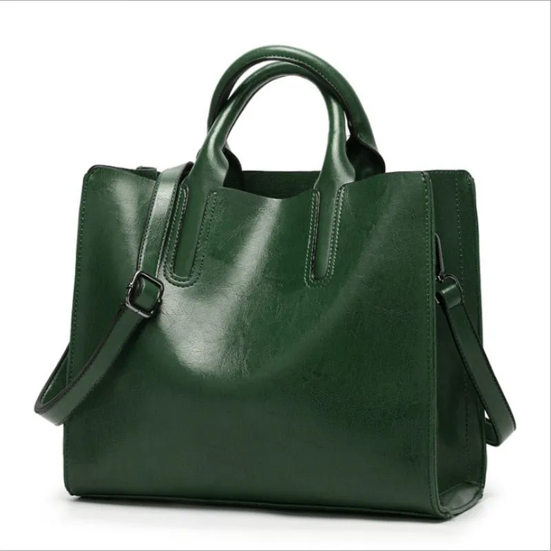 Leather Women handbags Simple handbag trend One Shoulder Messenger Bag trend bag