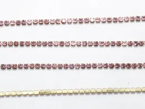Light Purple Designer Closed Glass Cup Chains - 12 ss
