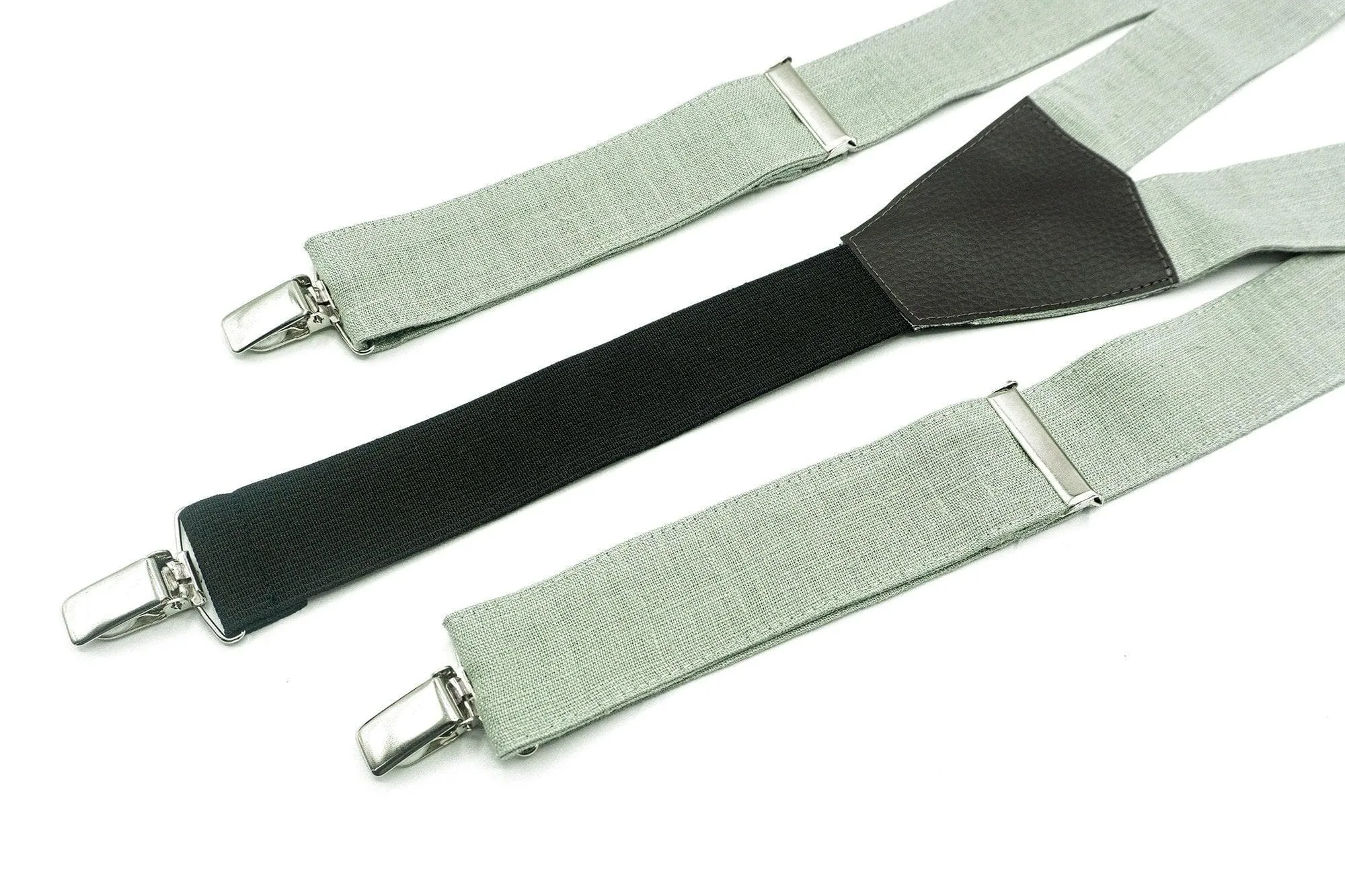Light Sage Green Bow Tie and Pocket Square Set
