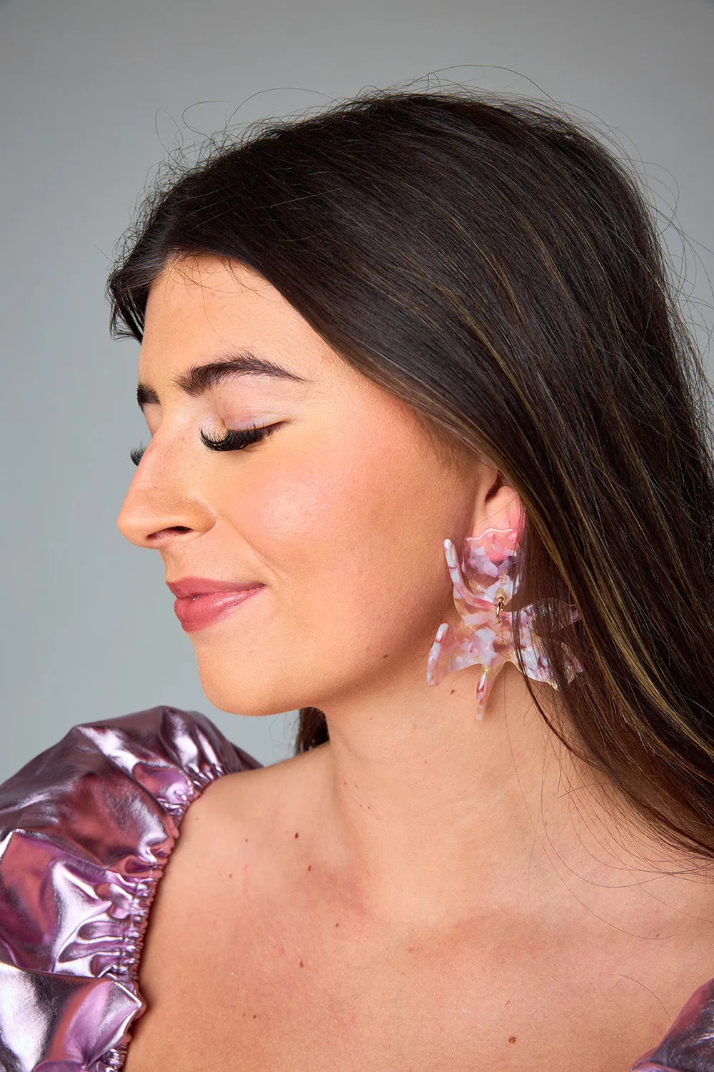 Linny Co xx BL Fawna Statement Earrings - Stained Glass