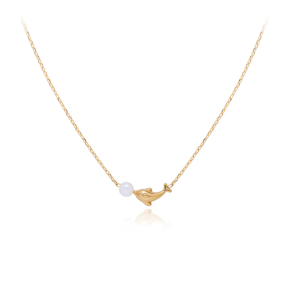 Little Dolphin Pearl Necklace