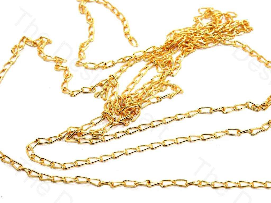 Long Hook Design Golden Metal Chain