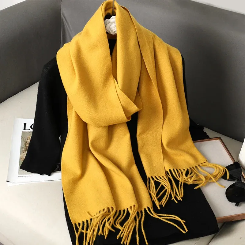 Luxury Cashmere Winter Scarf - Women's Warm Hijab, Pashmina Shawl & Fashionable Wrap