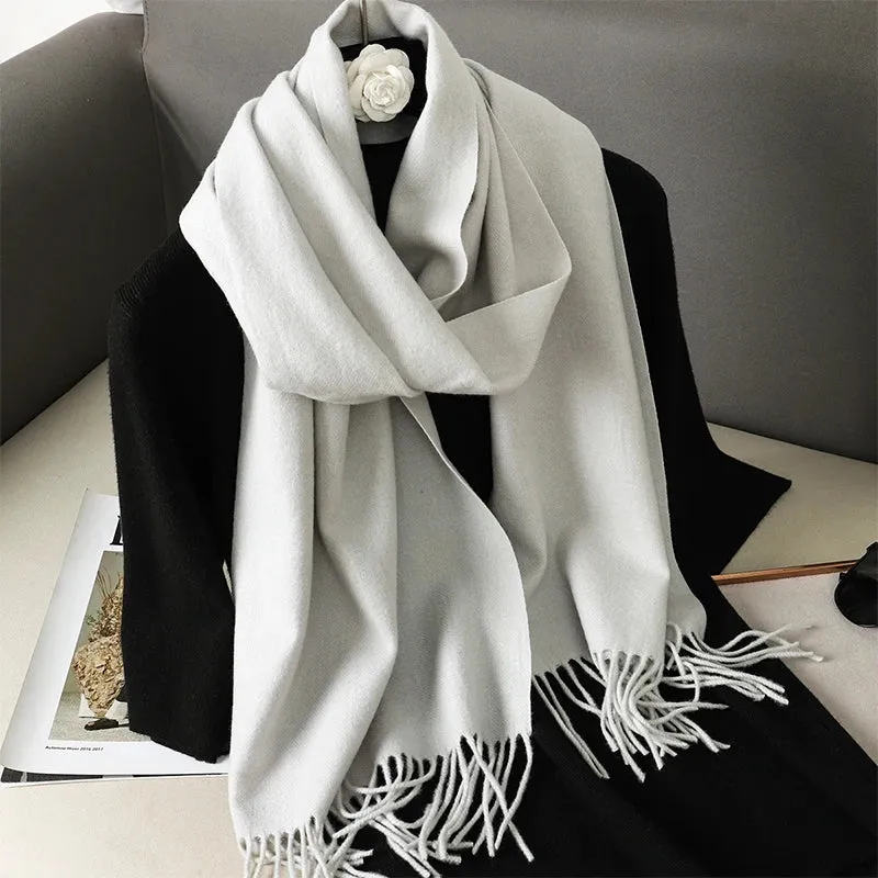 Luxury Cashmere Winter Scarf - Women's Warm Hijab, Pashmina Shawl & Fashionable Wrap