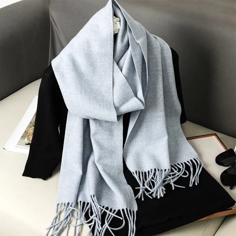 Luxury Cashmere Winter Scarf - Women's Warm Hijab, Pashmina Shawl & Fashionable Wrap