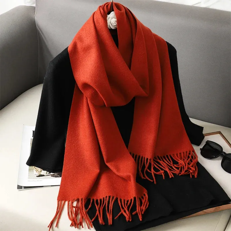Luxury Cashmere Winter Scarf - Women's Warm Hijab, Pashmina Shawl & Fashionable Wrap