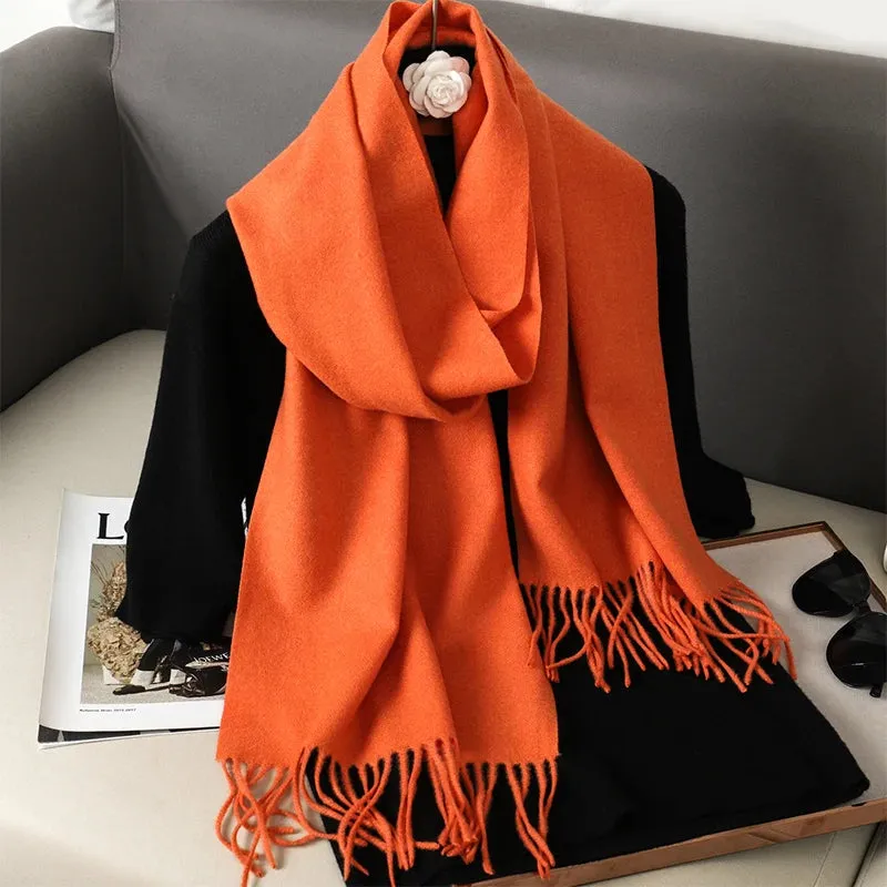 Luxury Cashmere Winter Scarf - Women's Warm Hijab, Pashmina Shawl & Fashionable Wrap