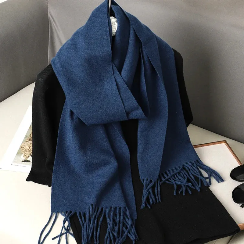Luxury Cashmere Winter Scarf - Women's Warm Hijab, Pashmina Shawl & Fashionable Wrap