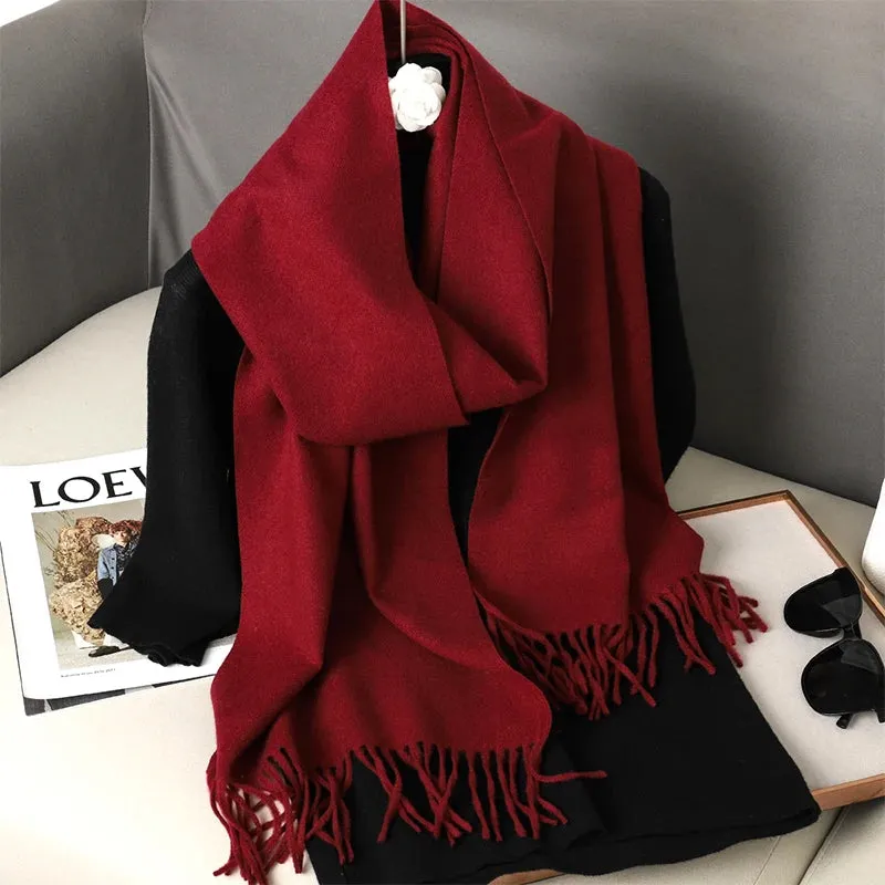 Luxury Cashmere Winter Scarf - Women's Warm Hijab, Pashmina Shawl & Fashionable Wrap