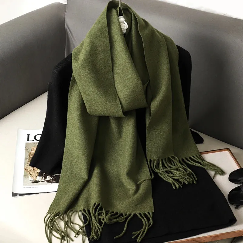 Luxury Cashmere Winter Scarf - Women's Warm Hijab, Pashmina Shawl & Fashionable Wrap