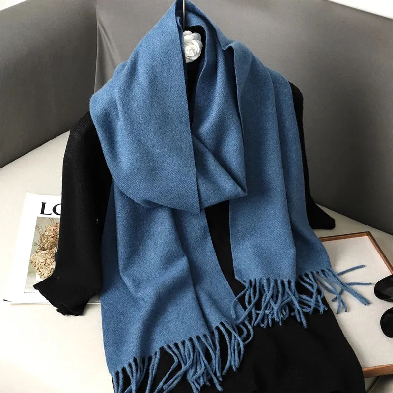 Luxury Cashmere Winter Scarf - Women's Warm Hijab, Pashmina Shawl & Fashionable Wrap