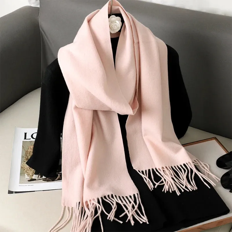 Luxury Cashmere Winter Scarf - Women's Warm Hijab, Pashmina Shawl & Fashionable Wrap