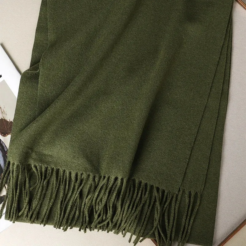 Luxury Cashmere Winter Scarf - Women's Warm Hijab, Pashmina Shawl & Fashionable Wrap