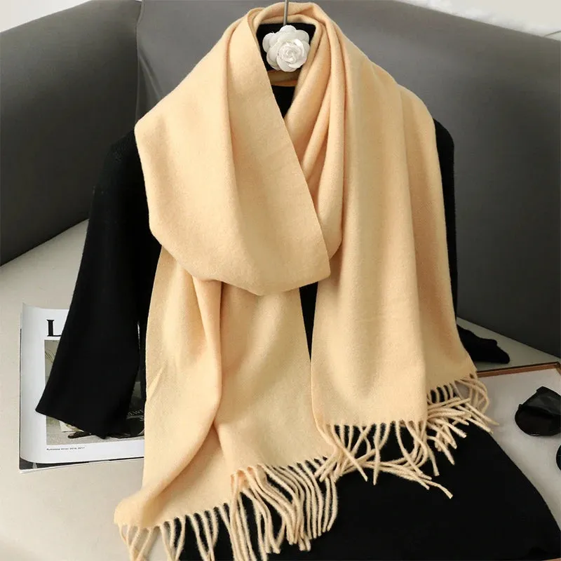 Luxury Cashmere Winter Scarf - Women's Warm Hijab, Pashmina Shawl & Fashionable Wrap