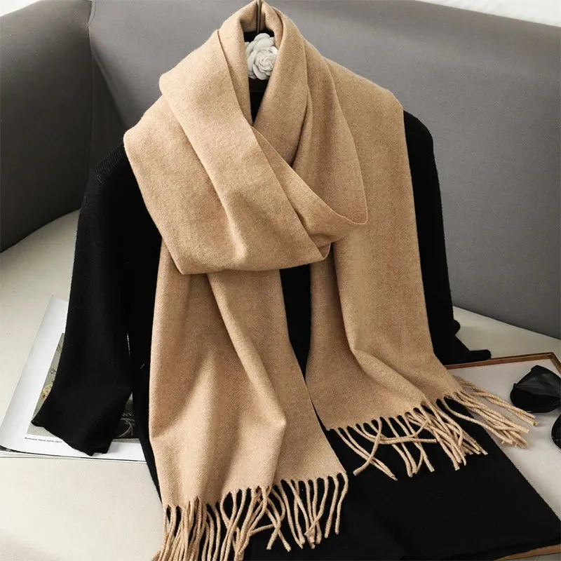 Luxury Cashmere Winter Scarf - Women's Warm Hijab, Pashmina Shawl & Fashionable Wrap