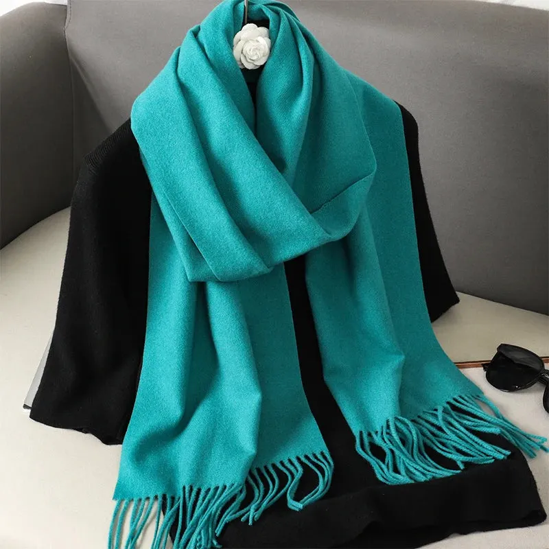 Luxury Cashmere Winter Scarf - Women's Warm Hijab, Pashmina Shawl & Fashionable Wrap