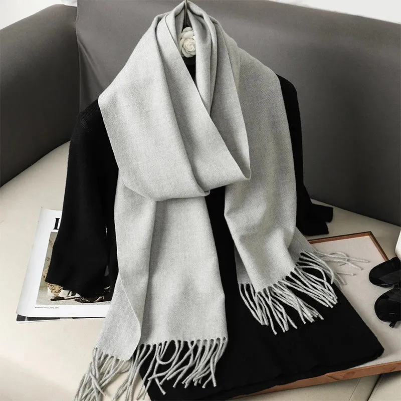 Luxury Cashmere Winter Scarf - Women's Warm Hijab, Pashmina Shawl & Fashionable Wrap