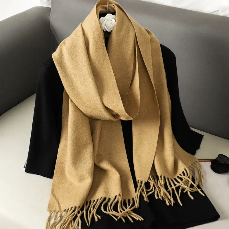 Luxury Cashmere Winter Scarf - Women's Warm Hijab, Pashmina Shawl & Fashionable Wrap