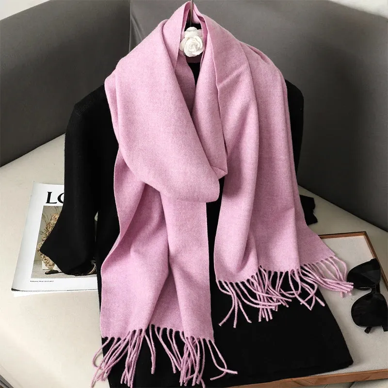 Luxury Cashmere Winter Scarf - Women's Warm Hijab, Pashmina Shawl & Fashionable Wrap