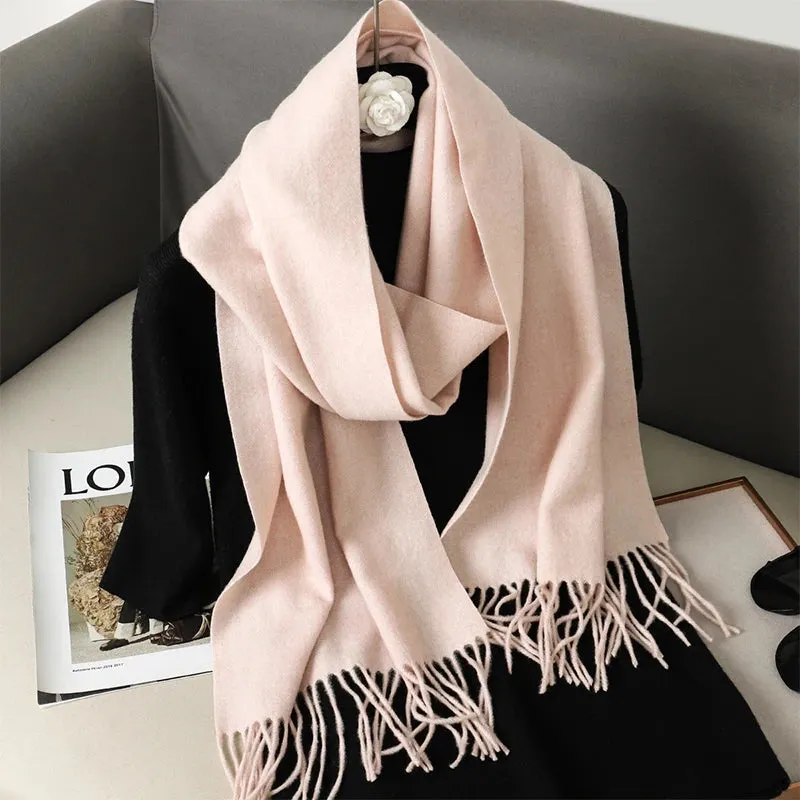 Luxury Cashmere Winter Scarf - Women's Warm Hijab, Pashmina Shawl & Fashionable Wrap
