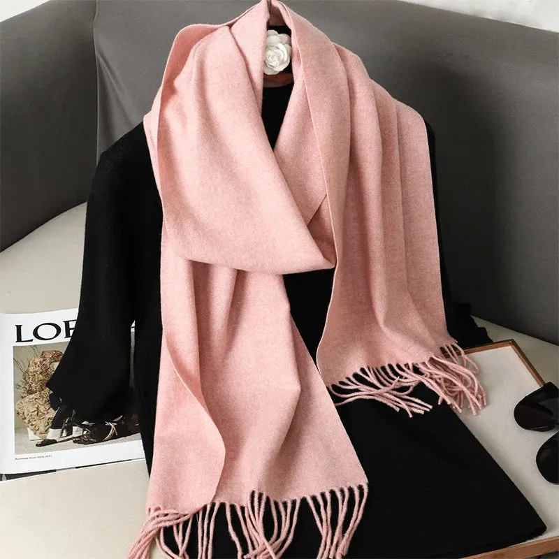 Luxury Cashmere Winter Scarf - Women's Warm Hijab, Pashmina Shawl & Fashionable Wrap