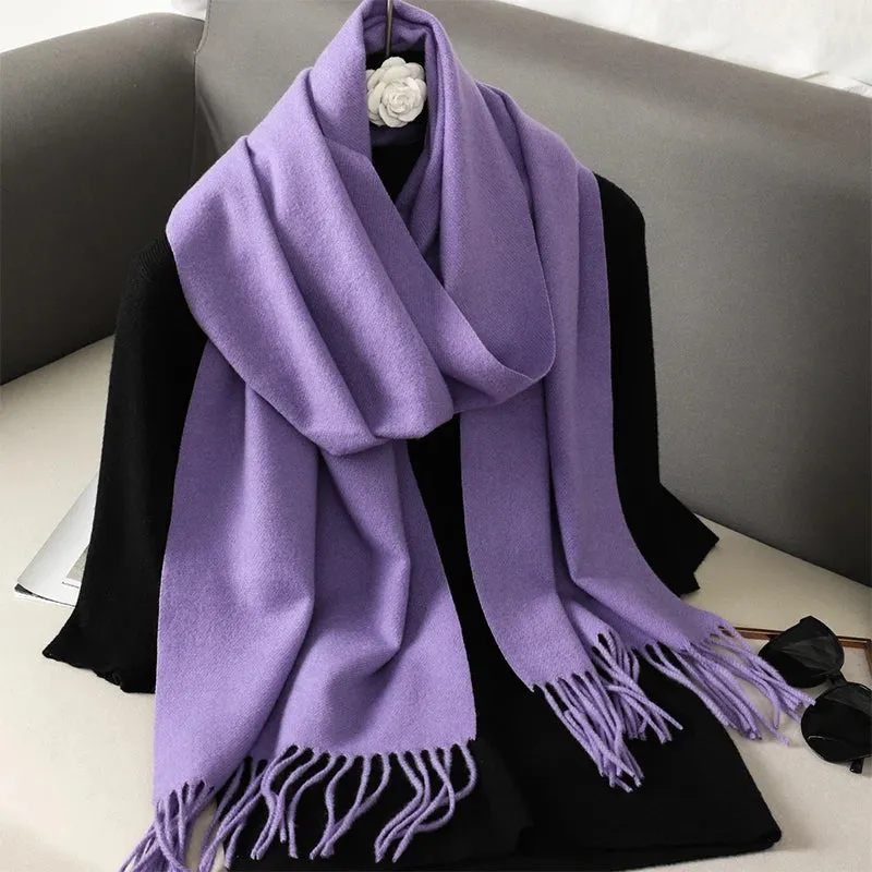 Luxury Cashmere Winter Scarf - Women's Warm Hijab, Pashmina Shawl & Fashionable Wrap