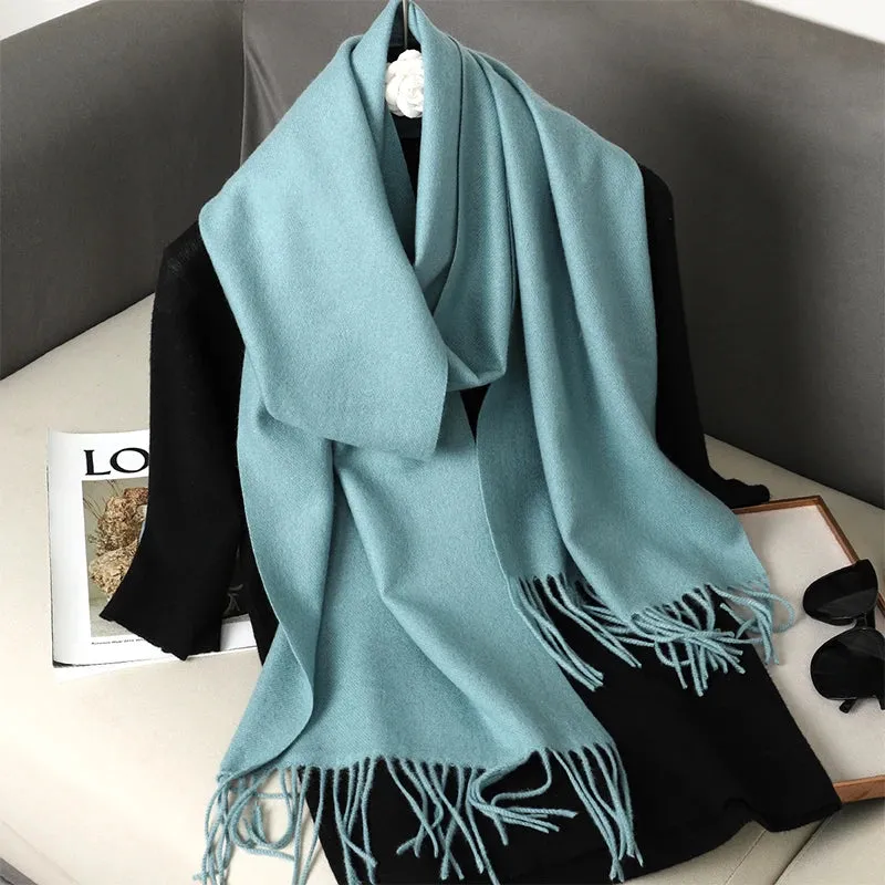 Luxury Cashmere Winter Scarf - Women's Warm Hijab, Pashmina Shawl & Fashionable Wrap