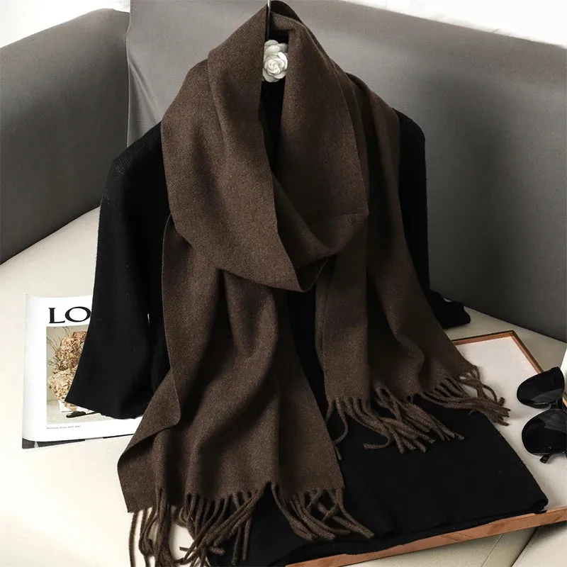 Luxury Cashmere Winter Scarf - Women's Warm Hijab, Pashmina Shawl & Fashionable Wrap