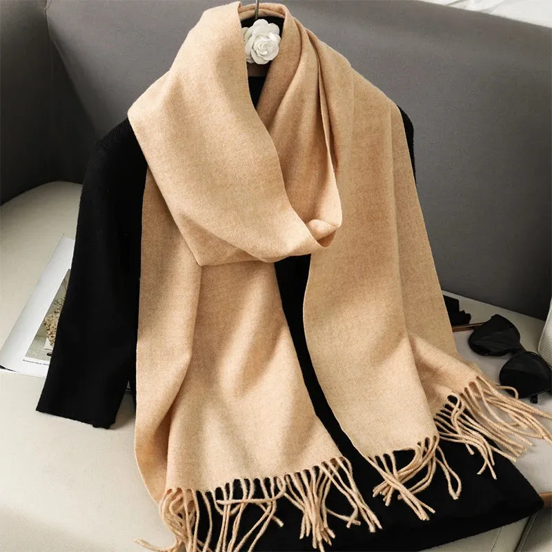 Luxury Cashmere Winter Scarf - Women's Warm Hijab, Pashmina Shawl & Fashionable Wrap