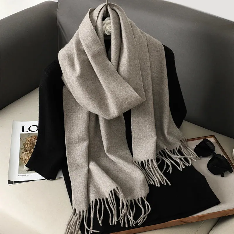 Luxury Cashmere Winter Scarf - Women's Warm Hijab, Pashmina Shawl & Fashionable Wrap