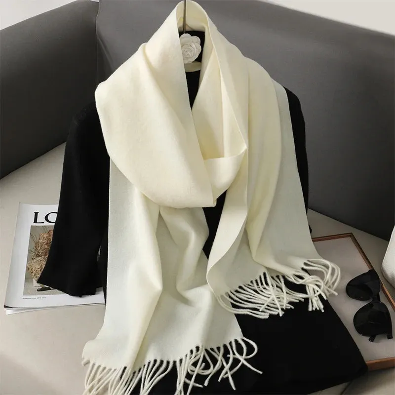 Luxury Cashmere Winter Scarf - Women's Warm Hijab, Pashmina Shawl & Fashionable Wrap