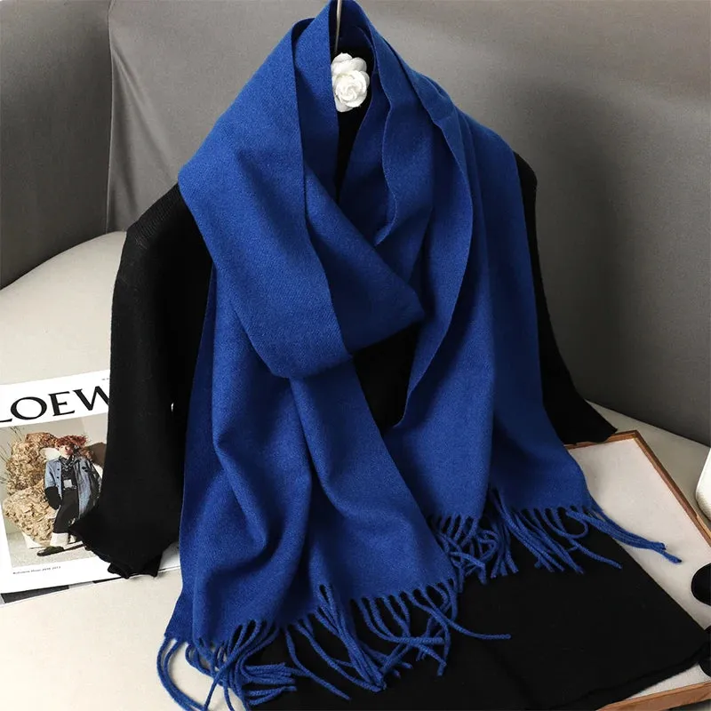 Luxury Cashmere Winter Scarf - Women's Warm Hijab, Pashmina Shawl & Fashionable Wrap