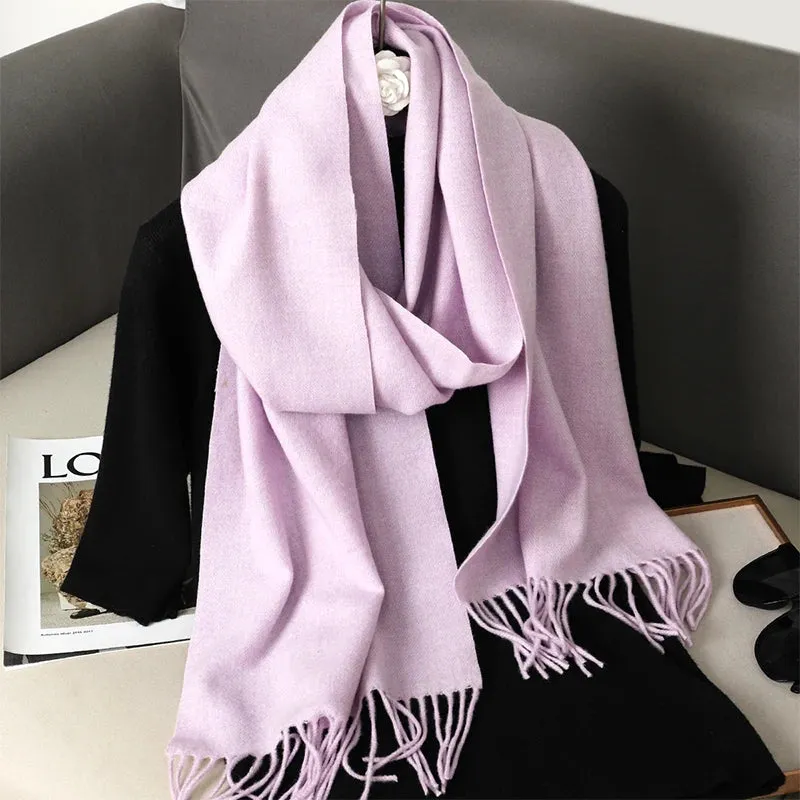 Luxury Cashmere Winter Scarf - Women's Warm Hijab, Pashmina Shawl & Fashionable Wrap