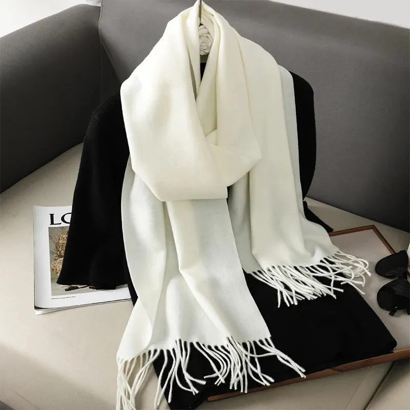 Luxury Cashmere Winter Scarf - Women's Warm Hijab, Pashmina Shawl & Fashionable Wrap