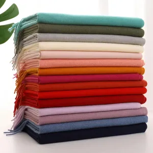 Luxury Cashmere Winter Scarf - Women's Warm Hijab, Pashmina Shawl & Fashionable Wrap