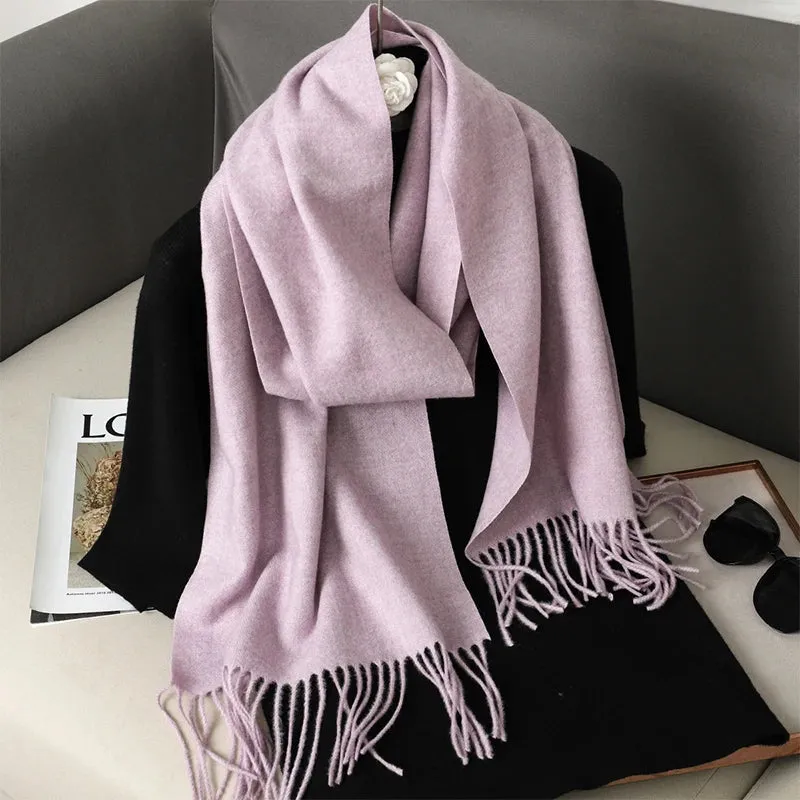 Luxury Cashmere Winter Scarf - Women's Warm Hijab, Pashmina Shawl & Fashionable Wrap