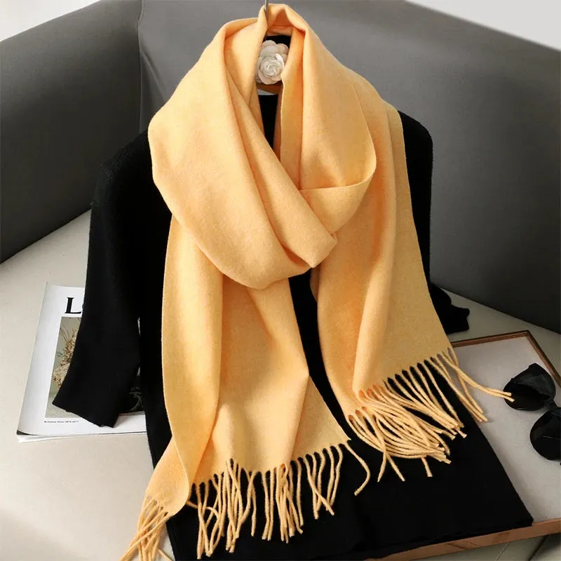 Luxury Cashmere Winter Scarf - Women's Warm Hijab, Pashmina Shawl & Fashionable Wrap